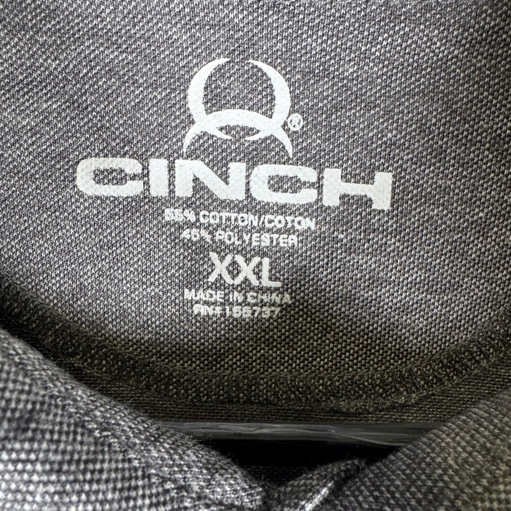 Cinch Polo Shirt Mens XXL Grey Arena Flex Short Sleeve Athleisure MTK1863016‎ - Picture 2 of 10